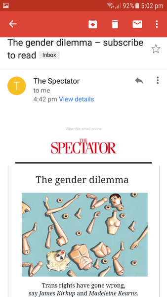 Spectator daily email