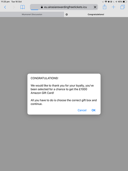 I’m gettimg a pop up when I click on some threads in Active
