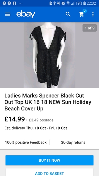 Beach cover-up and holiday clothing for size 16/18