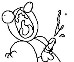 Grown men drawing phallic symbols in the workplace
