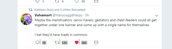 "Menstruators" in a Guardian tweet