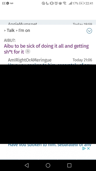 Black areas on mobile