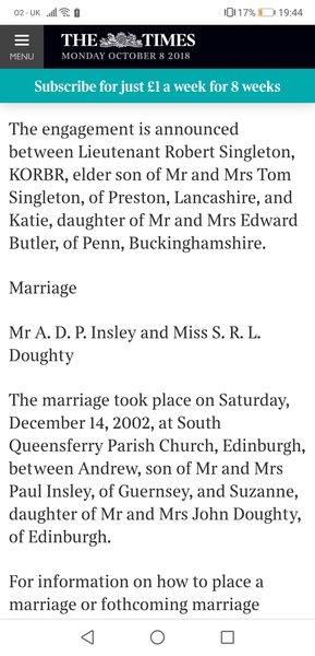 Wife name  forgotten in title