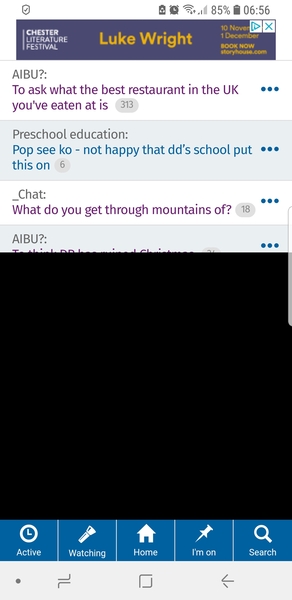 Black areas on mobile