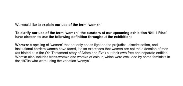 Womxn at Nottingham Contemporary