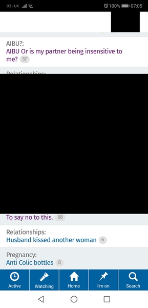 Black areas on mobile