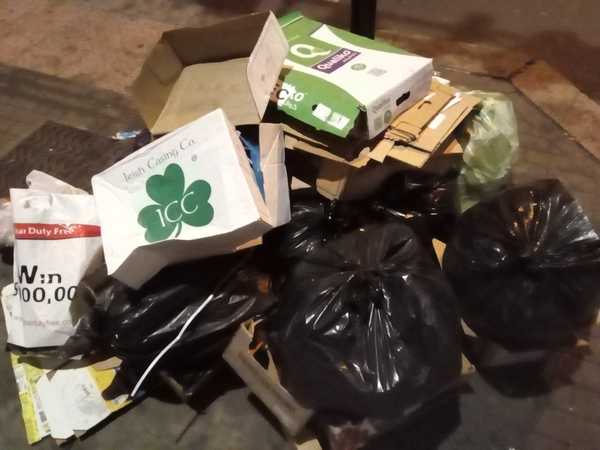 Where do you put your rubbish and you live in a flat?