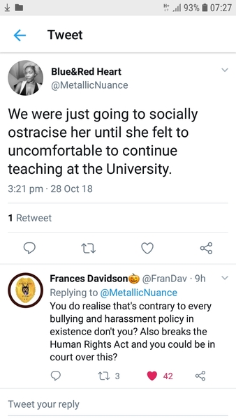 Another Woman Hounded Out of Employment...