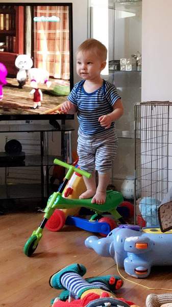 To clap my hands and skip about in a elephantine manner?