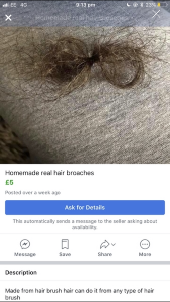 To start another Facebook selling thread, because this one is just too good not to share?