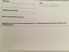HMRC tax credits, really? REALLY? (Pic)