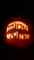 To ask what you're carving your pumpkins as?