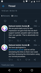 National Autistic Society and Mermaids [Title edited by MNHQ]