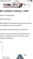 Mn suddenly looking v odd!