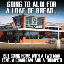 ...to buy Christmas presents from Aldi's wtf aisle