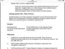 Positive coeliac blood test, anyone refused endoscopy?