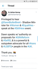 Dawn Butler, Shadow MP for WOMEN, has doubled down on her hatred.