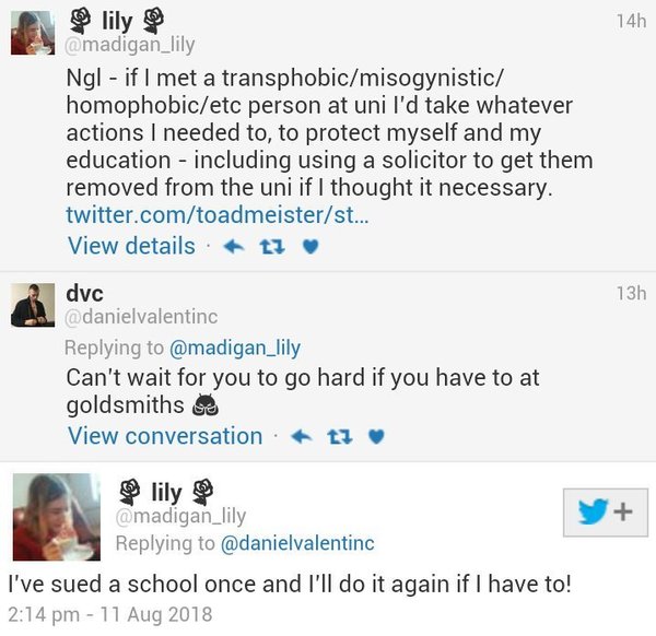 Young Madigan on Twitter again (sorry) - a question