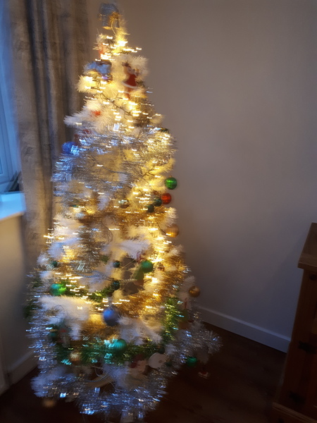 I'm putting the decoration up as you read...