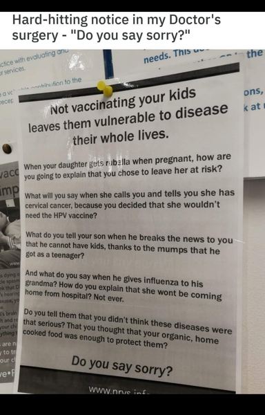 To think that parents who don't vaccinate their children are despicable