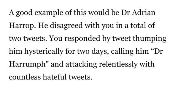 Dr Adrian Harrop thread the fourth. "GMC do care & have taken it to the next level"