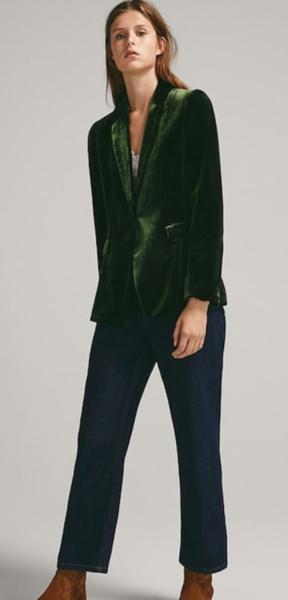 How to style this velvet blazer?
