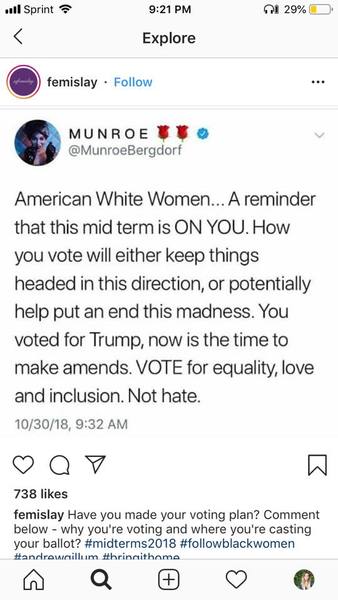 US Elections Women's Fault/Responsibility
