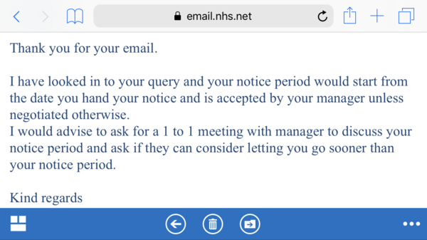 To hand my notice in at work