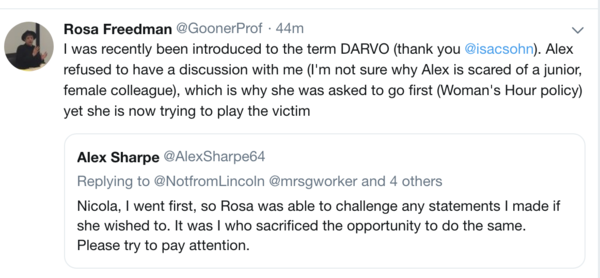 Women's Hour features interviews with Professor Alex Sharpe and Professor Rosa Freedman as part of 'Sex & Gender' series **Thread title edited at OP's request**