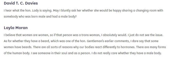 Watch live Government debate on self ID