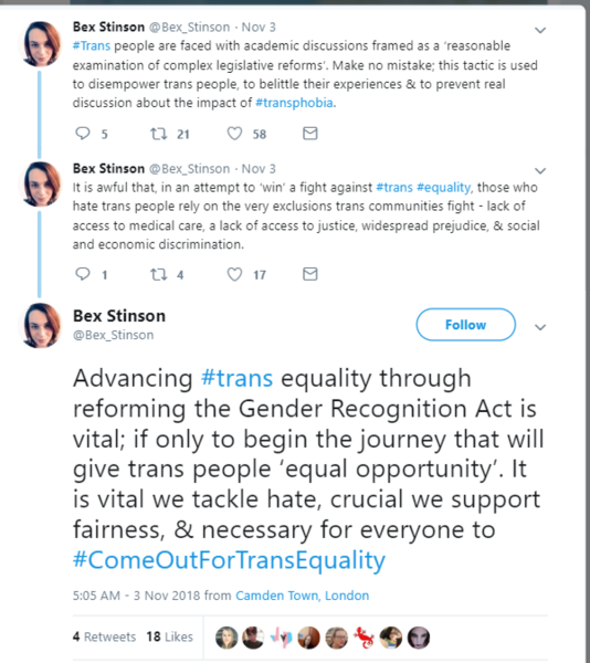 Stonewall getting pelters on Twitter.