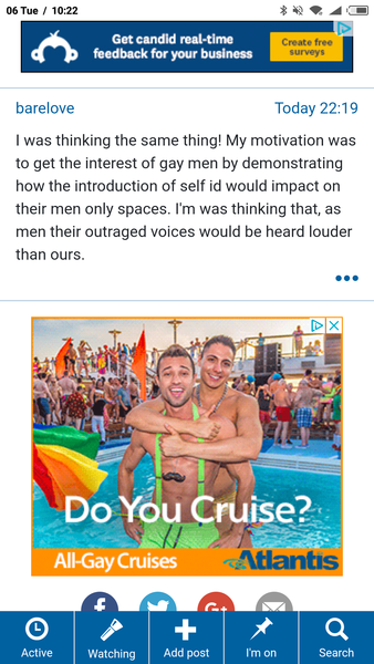 I was thinking of 'Man Fridaying' my local gay sauna but I wrote to them instead....