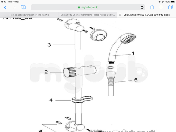 How to get shower riser off the wall?!