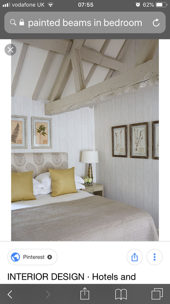 Paint these cottage beams white??