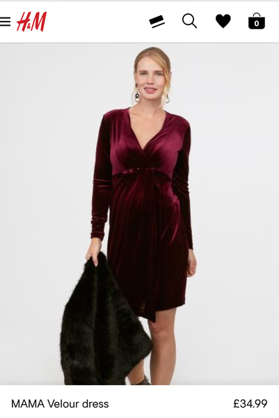 Please help a pregnant woman find a velvet dress