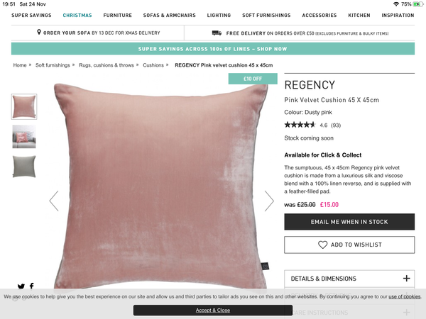 Anyone own any good velvet cushions?