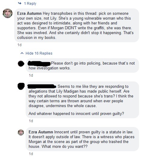 She is a terf and she did it. The sacking of Morgan Horn