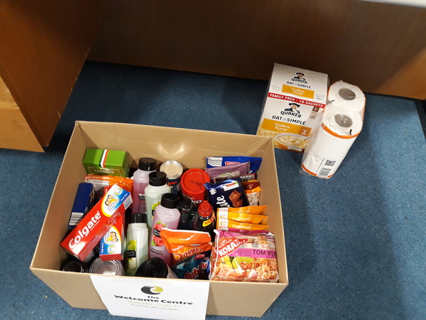 How to word a food bank donation collection request?