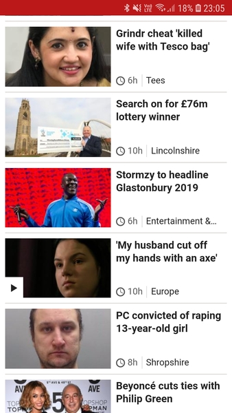 BBC front page.. Violence against women