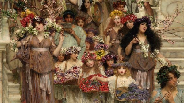 Help me find a painting please - procession with ladies throwing petals