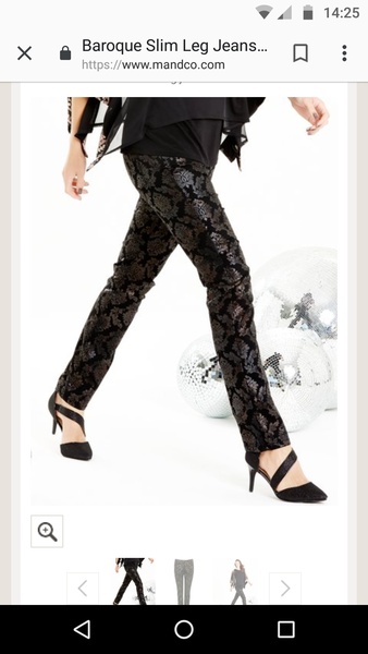 Black textured trousers/leggings