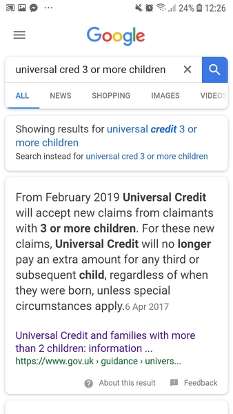 To ask you to watch Panorama re Universal Credit