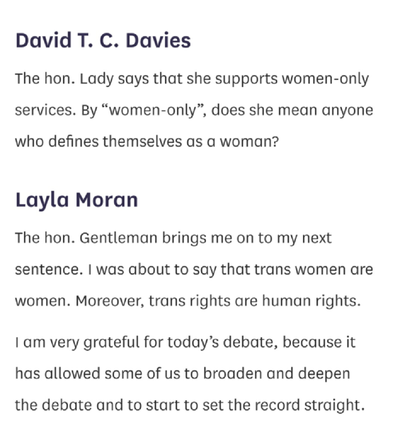 Watch live Government debate on self ID