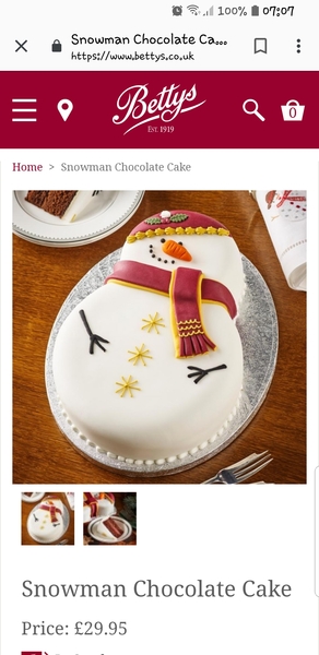 Snowman Cake