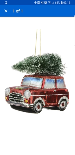 Another christmas tree on a car roof decoration