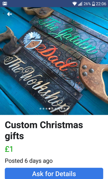 Christmas bad boys on Facebook marketplace tat