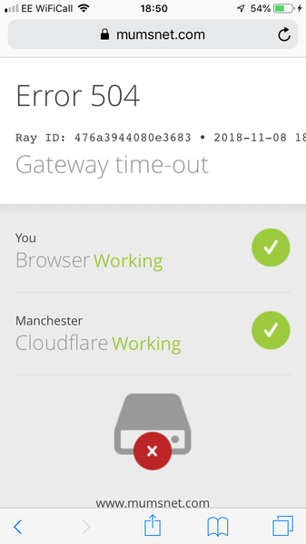 What fresh hell is this? (Gateway time out)