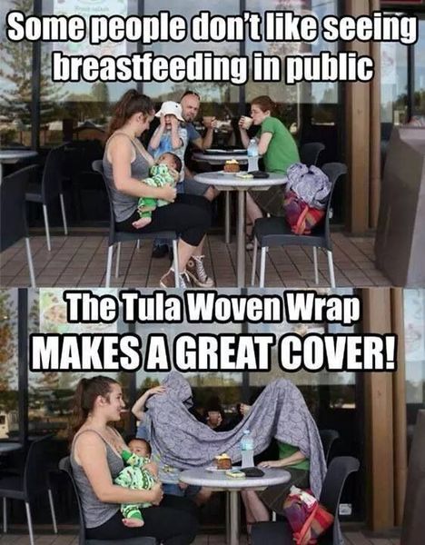 to not 'cover up' when breastfeeding even though DH wants me to?