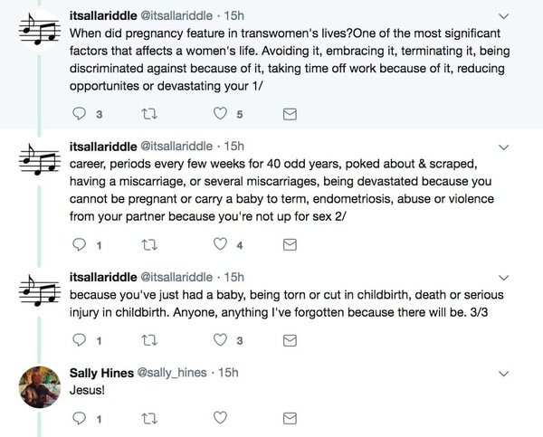 Sally Hines accuses Professor Rosa Freedman of being mean on Twitter