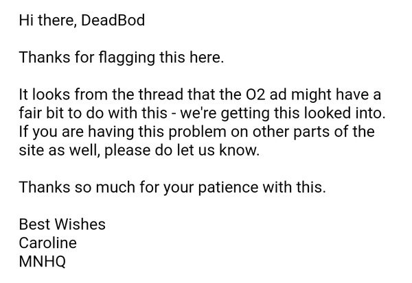 Black areas on mobile